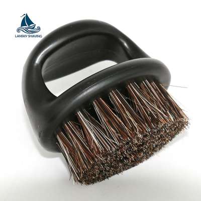 Loop Design Medium/ Firm Boar Bristle  With Nylon Beard  Brush